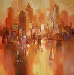 The Orange Apple by Wilfred - Original Painting on Box Canvas sized 30x30 inches. Available from Whitewall Galleries
